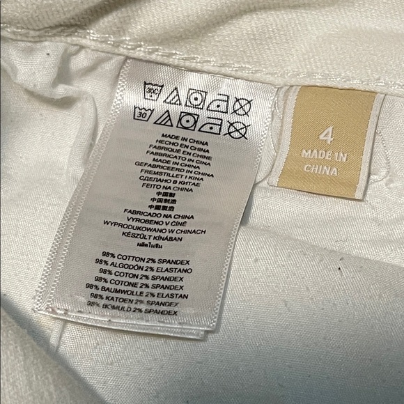 Michael Kors White Denim Pants Size 4 - Picture 12 of 14